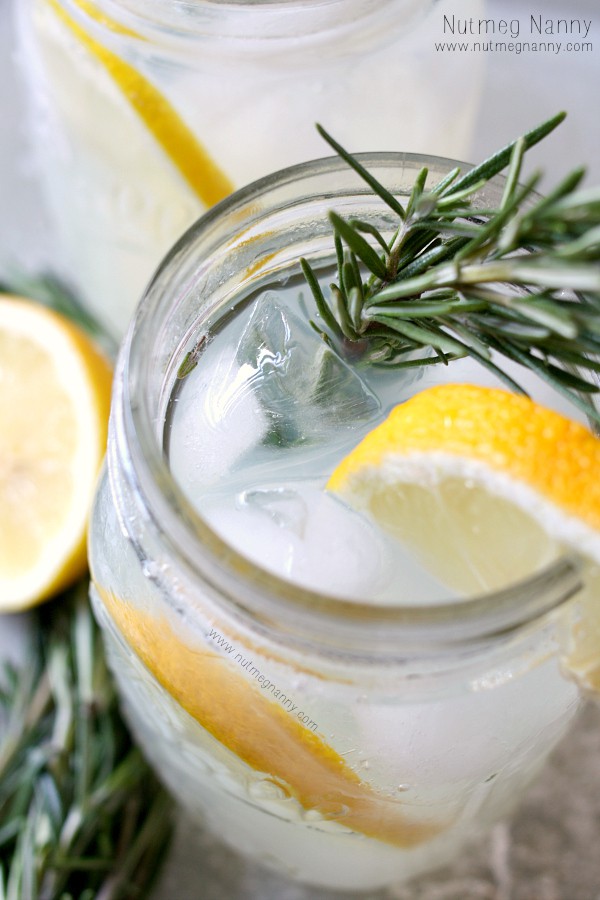 Sparkling Honey Rosemary Lemonade by NutmegNanny.com Sparkling Honey Rosemary Lemonade by NutmegNanny.com