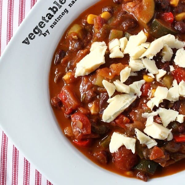 Easy Vegetable Chili by Nutmeg Nanny