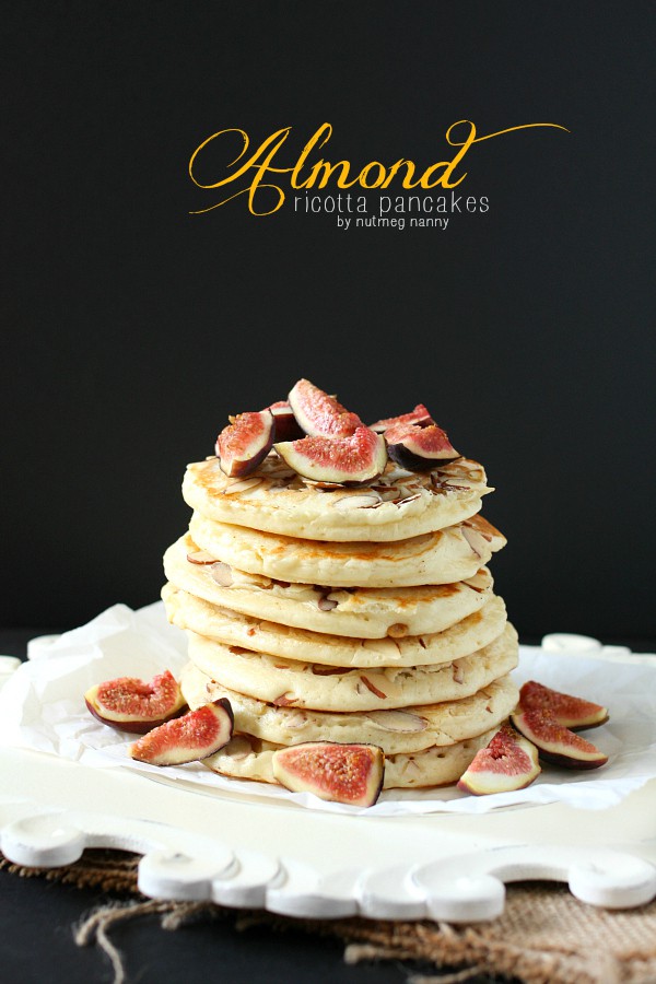 Almond Ricotta Pancakes by NutmegNanny.com