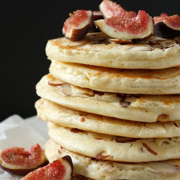 Almond Ricotta Pancakes by NutmegNanny.com