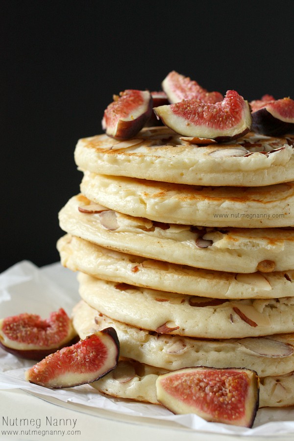 Almond Ricotta Pancakes by NutmegNanny.com