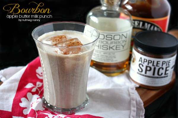 Bourbon Apple Butter Milk Punch by Nutmeg Nanny