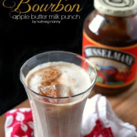 Bourbon Apple Butter Milk Punch by Nutmeg Nanny