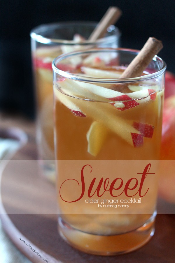 Sweet Cider Ginger Cocktail by Nutmeg Nanny