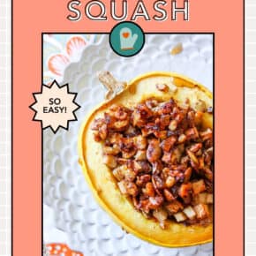 Stuffed Acorn Squash pin for Pinterest.