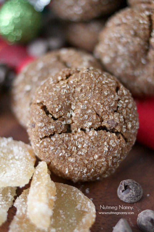 Chocolate Gingerbread Cookies by Nutmeg Nanny The chocolate gingerbread cookies are the perfect combination of Christmas flavors. Slightly chewy with a crunchy bite you'll love all the ginger flavor packed into these beauties.