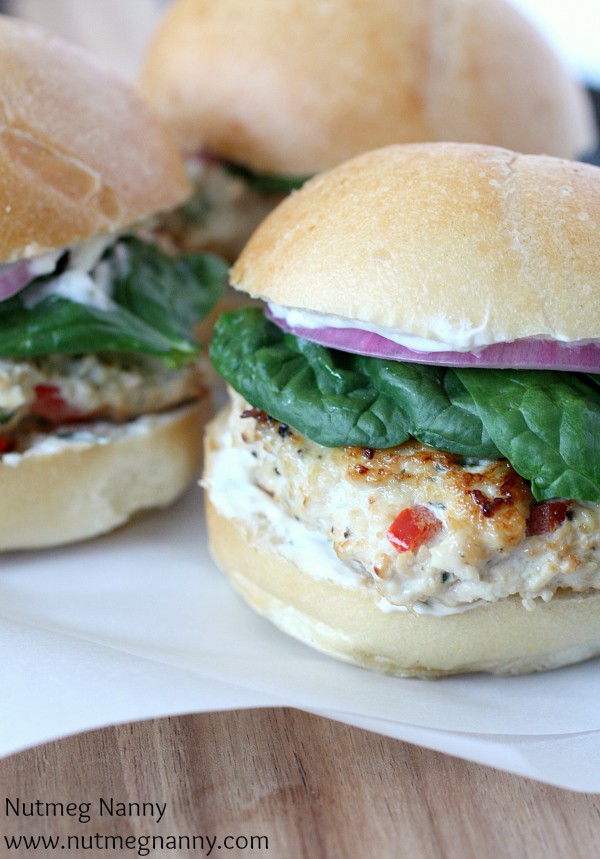 Greek Chicken Burger by Nutmeg Nanny