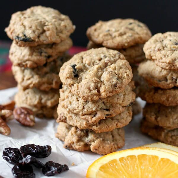 Orange Cherry Oatmeal Pecan Cookies by Nutmeg Nanny