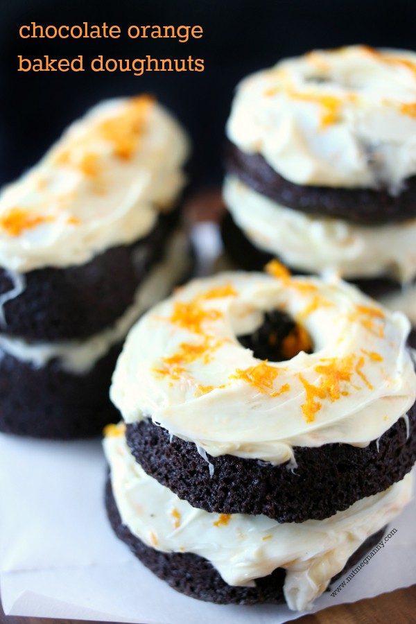 Chocolate Orange Baked Doughnuts by Nutmeg Nanny