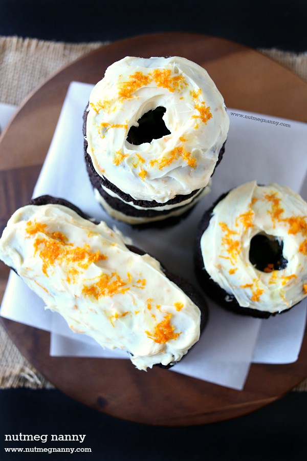 Chocolate Orange Baked Doughnuts by Nutmeg Nanny