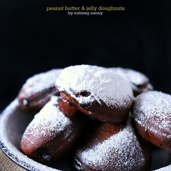 Peanut Butter and Jelly Doughnuts by Nutmeg Nanny