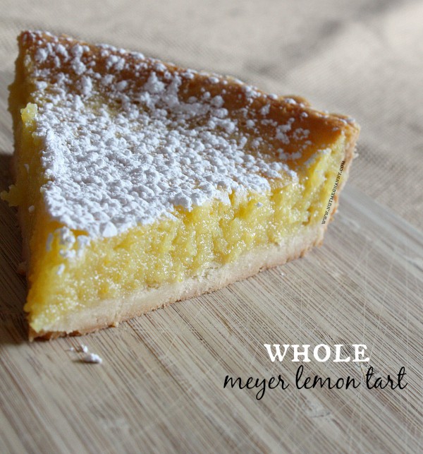 This sweet and tart whole Meyer lemon tart is the perfect addition to your dessert table. Slightly sweet and full of lemon flavor it's sure to impress.