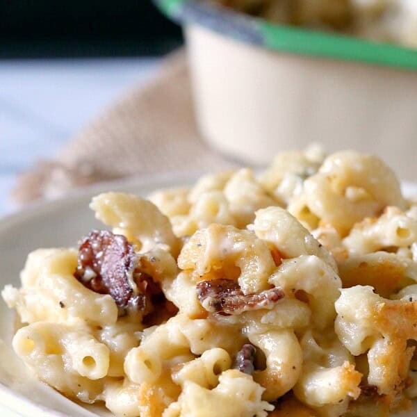 Gorgonzola Bacon Mac and Cheese by Nutmeg Nanny