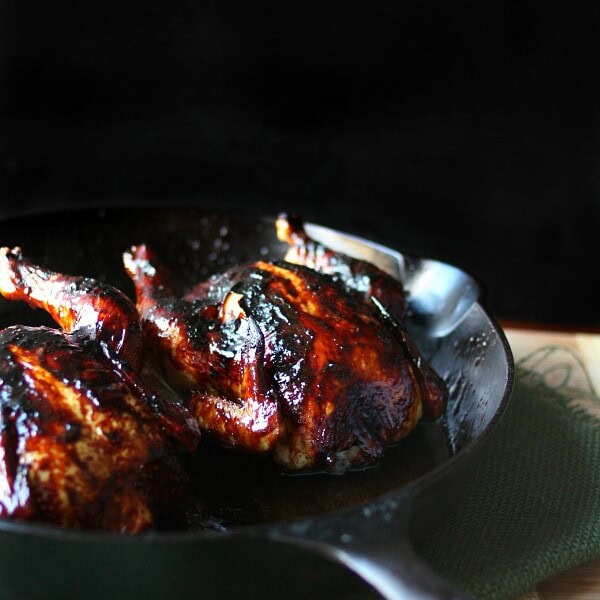 Pomegranate Molasses Glazed Cornish Hens by Nutmeg Nanny