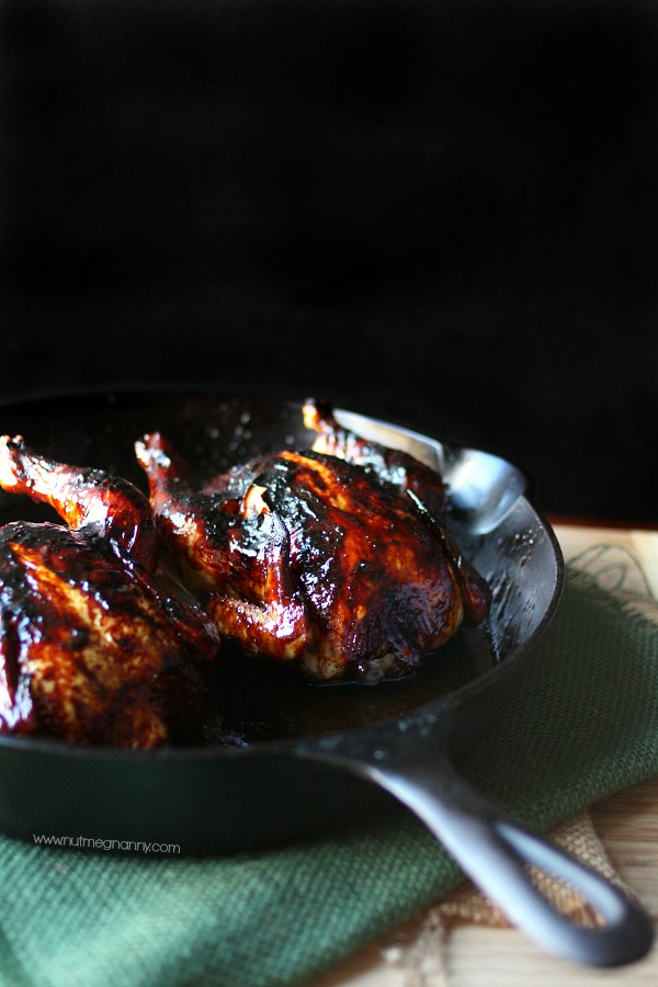 Pomegranate Molasses Glazed Cornish Hens by Nutmeg Nanny These sweet little pomegranate molasses glazed Cornish hens are the perfect addition to your dinner table. They are full of pomegranate and molasses flavor.