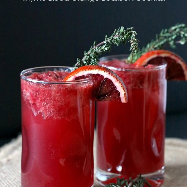 Thyme Blood Orange Bourbon Cocktail by Nutmeg Nanny