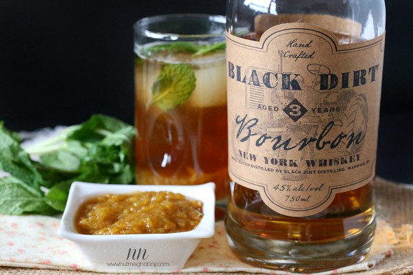 Peach Mint Bourbon Sweet Tea by Nutmeg Nanny