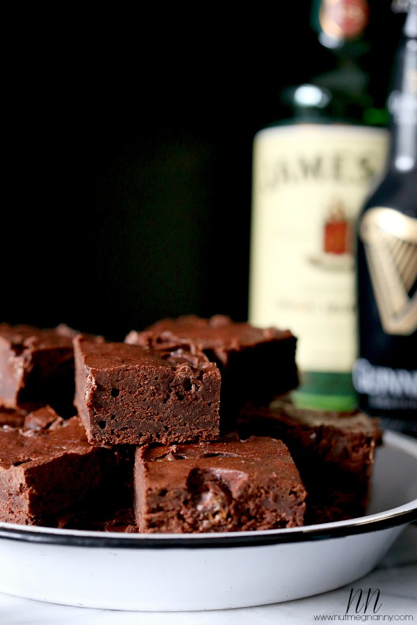 Salted Caramel Guinness Brownies with Jameson Whipped Cream by Nutmeg Nanny Salted Caramel Guinness Brownies with Jameson Whipped Cream by Nutmeg Nanny