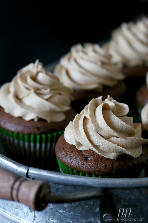 Stout Cupcakes with Whiskey Buttercream by Nutmeg Nanny Stout Cupcakes with Whiskey Buttercream by Nutmeg Nanny
