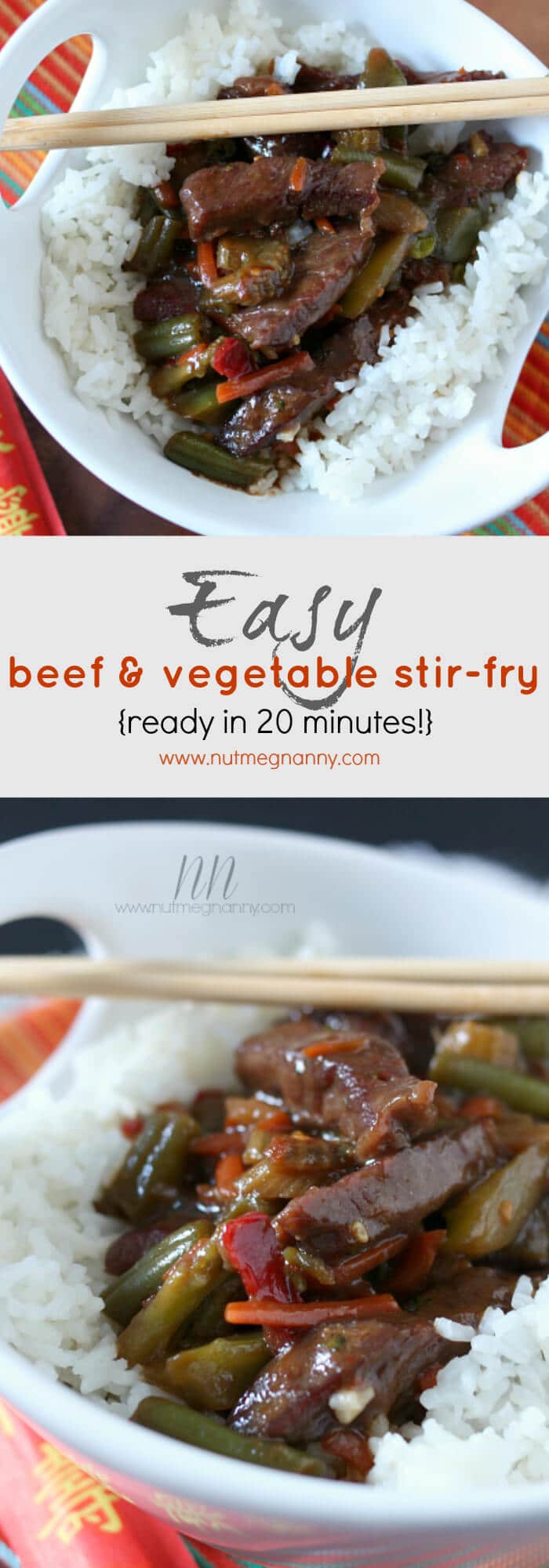 Beef and Vegetable Stir-Fry long pin for Pinterest. 