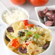 {20 Minute} Kalamata Olive, Tomato and Caper Pasta by Nutmeg Nanny