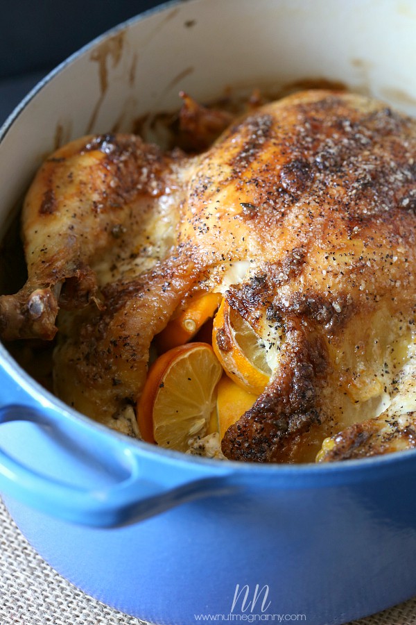 Meyer Lemon Mayonnaise Roasted Chicken by Nutmeg Nanny