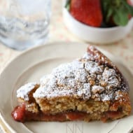 Strawberry Rhubarb Coffee Cake Recipe by Nutmeg Nanny