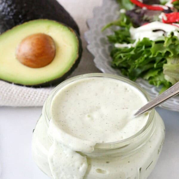 Dairy Free Avocado Ranch Dressing by Nutmeg Nanny