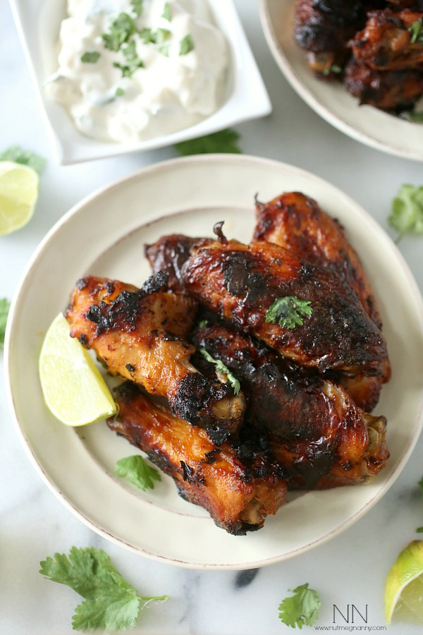 Buttermilk Southwestern Chicken Wings by Nutmeg Nanny These buttermilk Southwestern chicken wings are full of spice and perfect for grilling. If you need a party appetizer this recipe is the perfect addition!