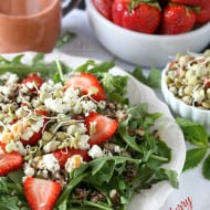 Strawberry Goat Cheese Quinoa Salad by Nutmeg Nanny