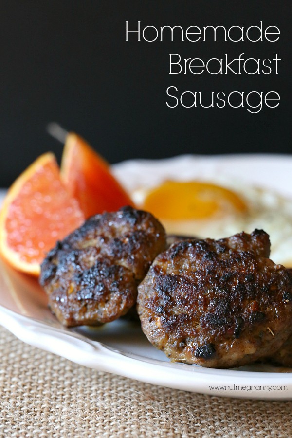 Homemade Breakfast Sausage on a plate. 