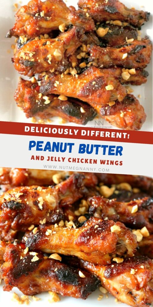 Peanut Butter and Jelly Chicken Wings pin for Pinterest.