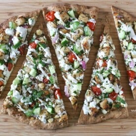Chicken Souvlaki Pizza by Nutmeg Nanny