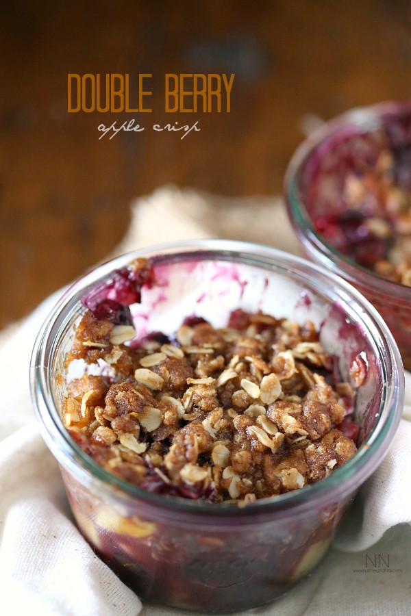 Double Berry Apple Crisp by Nutmeg Nanny