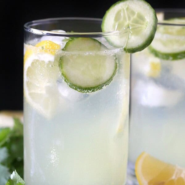Cilantro Cucumber Boozy Lemonade by Nutmeg Nanny
