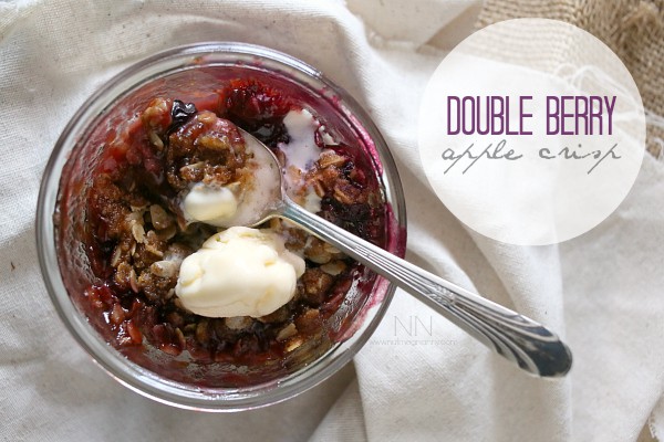 Double Berry Apple Crisp by Nutmeg Nanny