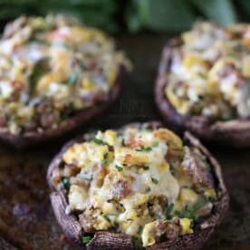 Breakfast Stuffed Mushrooms by Nutmeg Nanny