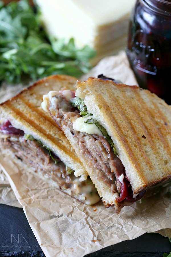 Roast Pork and Pickled Cherry Panini by Nutmeg Nanny
