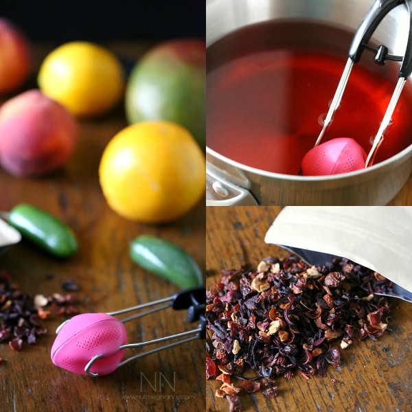 Spicy Hibiscus Peach Tea Sangria by Nutmeg Nanny