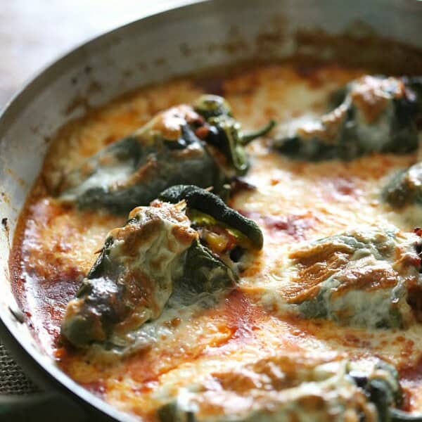 Chorizo Stuffed Poblano Peppers by Nutmeg Nanny