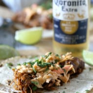 Ginger Beer Pulled Pork Tacos by Nutmeg Nanny