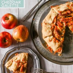 Apple Cheddar Galette pin for Pinterest.