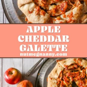 Apple Cheddar Galette pin for Pinterest.