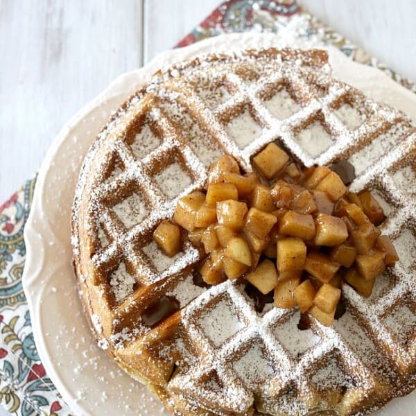 Gluten Free Apple Cinnamon Waffles by Nutmeg Nanny