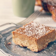 These pumpkin pie cake bars are like two desserts in one. Cake like bottom topped with a moist pumpkin pie top sprinkled with powdered sugar. Perfect for Thanksgiving!