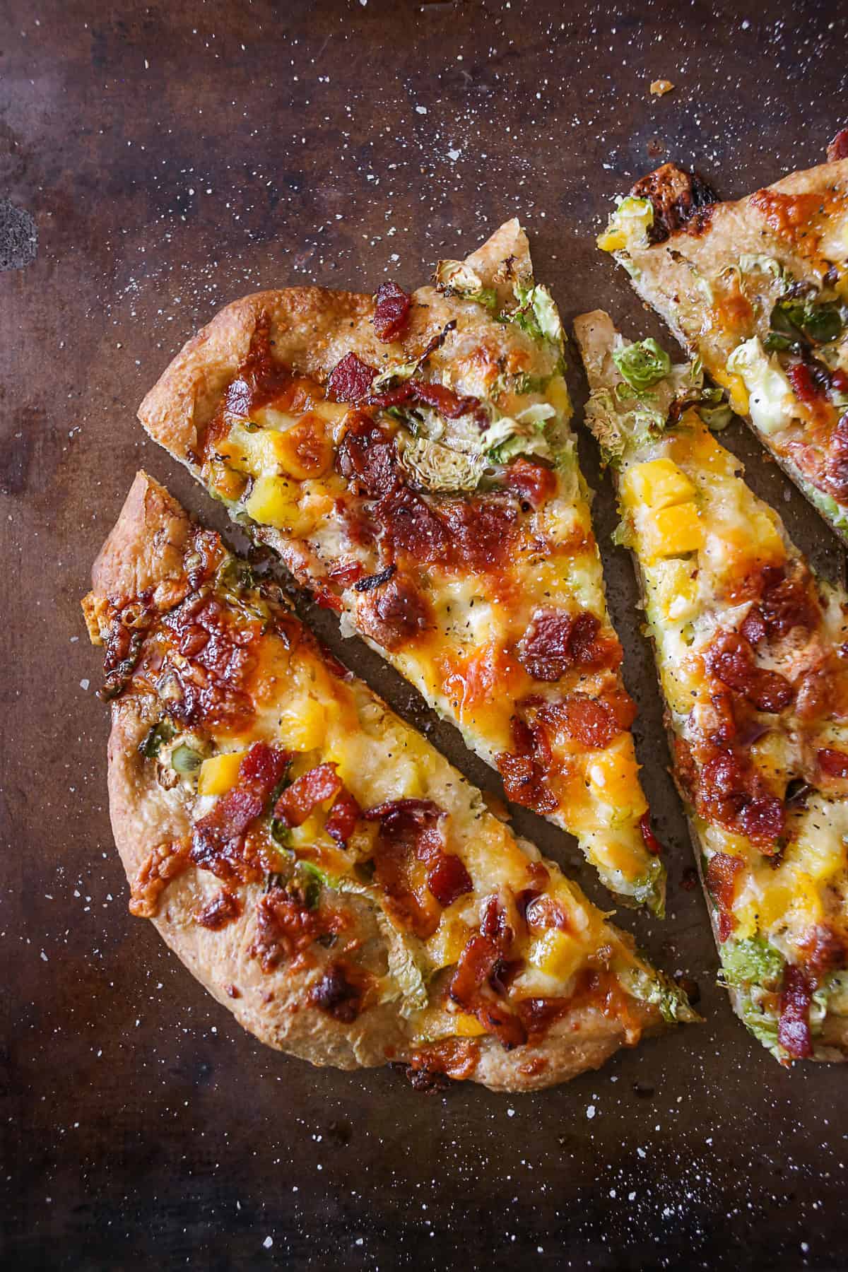 Butternut Squash Flatbread sprinkled with fresh sage. 