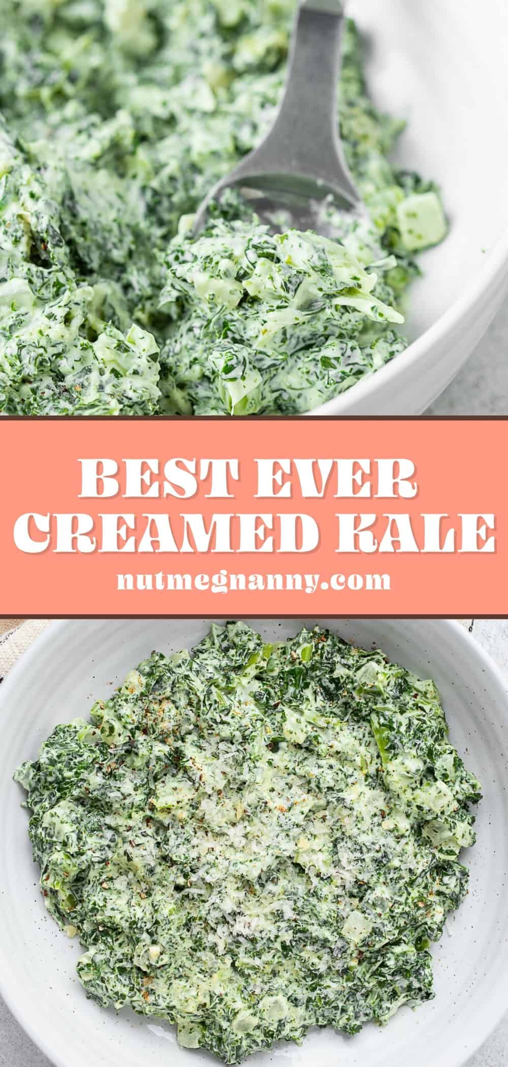 Creamed Kale pin for Pinterest.