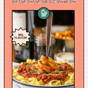 Lamb Bolognese pin for Pinterest.