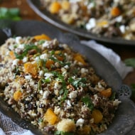 This Moroccan lamb couscous is packed full of spiced ground lamb, dried apricots, currents, fresh herbs and couscous. Plus it's ready in just 30 minutes!