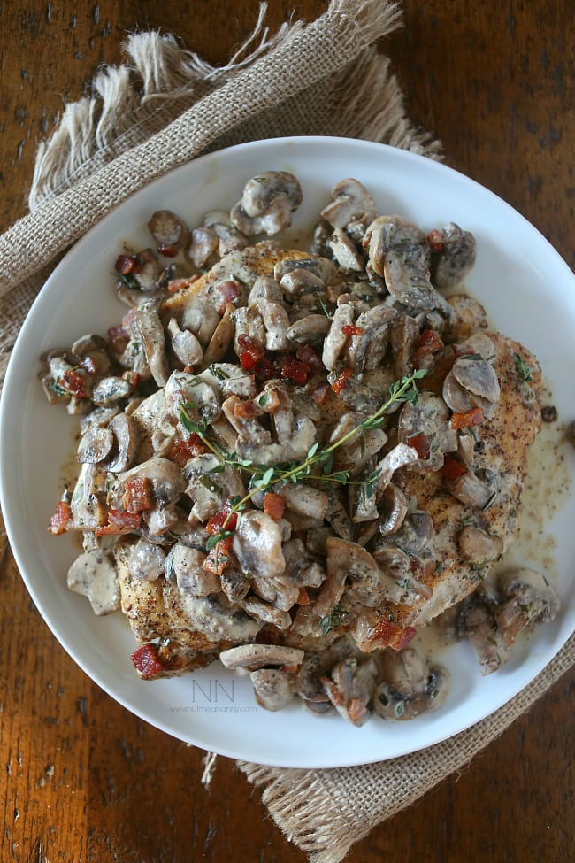 This creamy chicken bacon and mushrooms is the perfect weekday meal. Made all in one skillet and packed full of flavor. Perfect over top noodles or potatoes. This creamy chicken bacon and mushrooms is the perfect weekday meal. Made all in one skillet and packed full of flavor. Perfect over top noodles or potatoes.